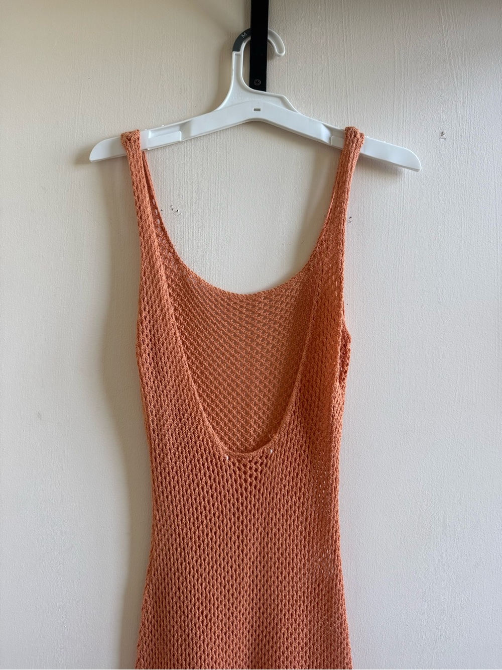 Women's Sleeveless Knit Maxi Dress in Coral - Picture 3 of 5
